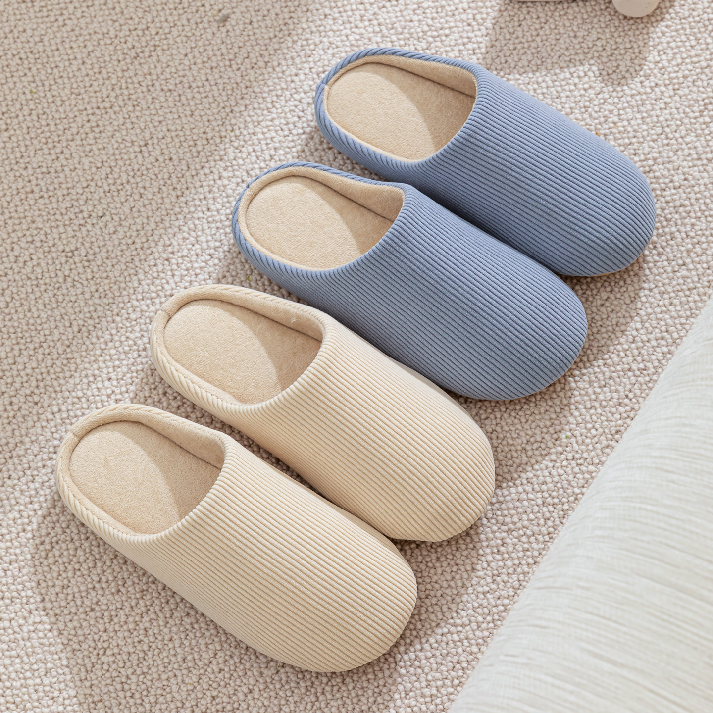 Sewing Fabric - Solid Color Indoor Slippers for Women,