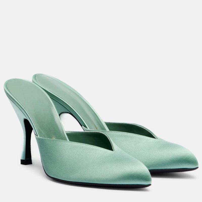 New Women Satin Mule Heels V C – Sewing New Bewertung und Preis