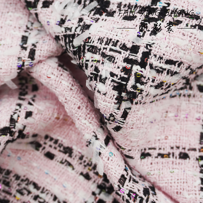 Pink Classical Big Plaid Color – Sewing Tweed Fabric Bewertung und Preis