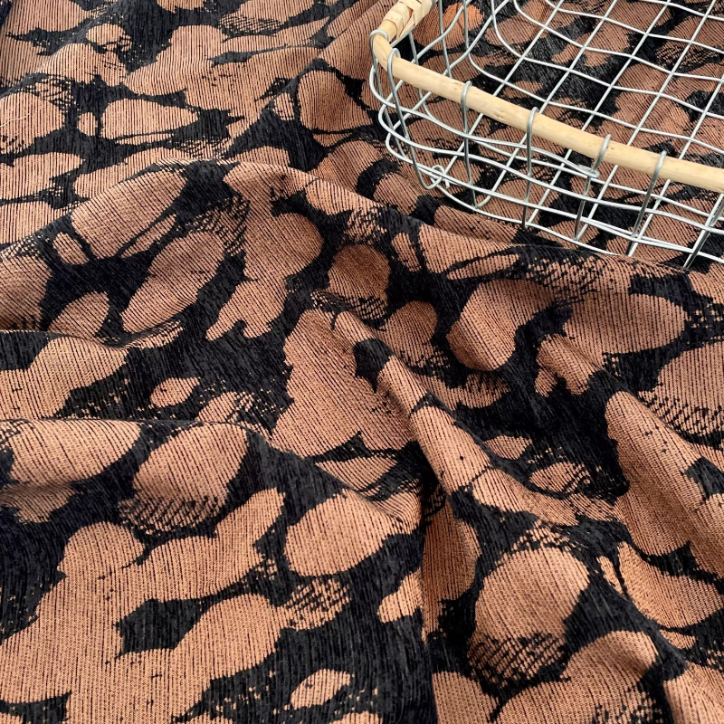 Brown Rock Texture Woven Fabri – Vintage Sewing Textile Bewertung und Preis