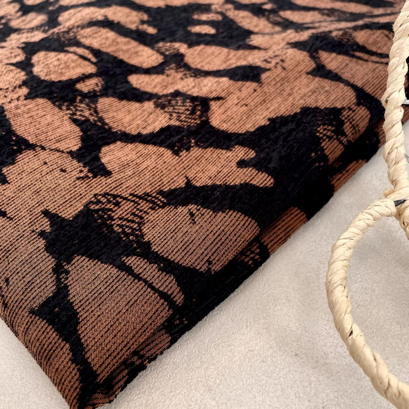 Brown Rock Texture Woven Fabri – Vintage Sewing Textile Bewertung und Preis