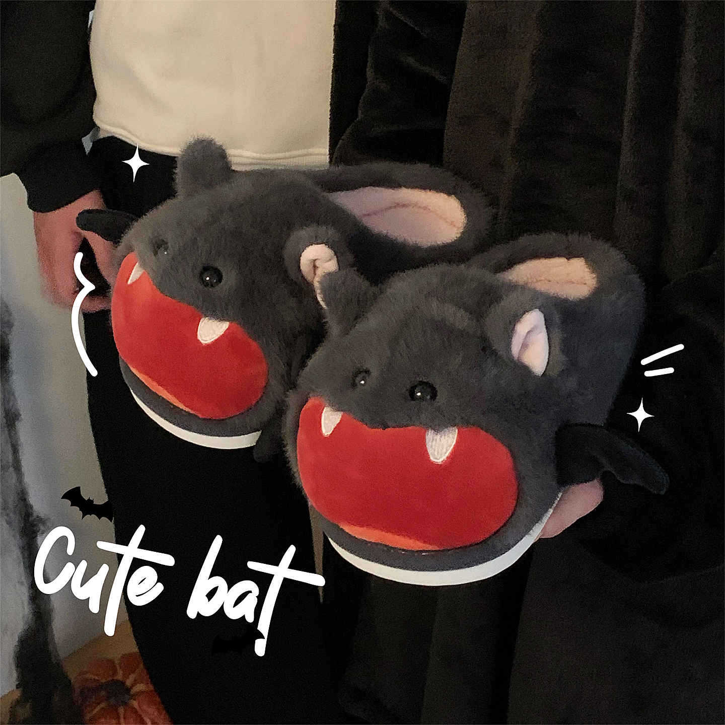 Halloween Bat Plush Slippers W – Sewing House Bewertung und Preis