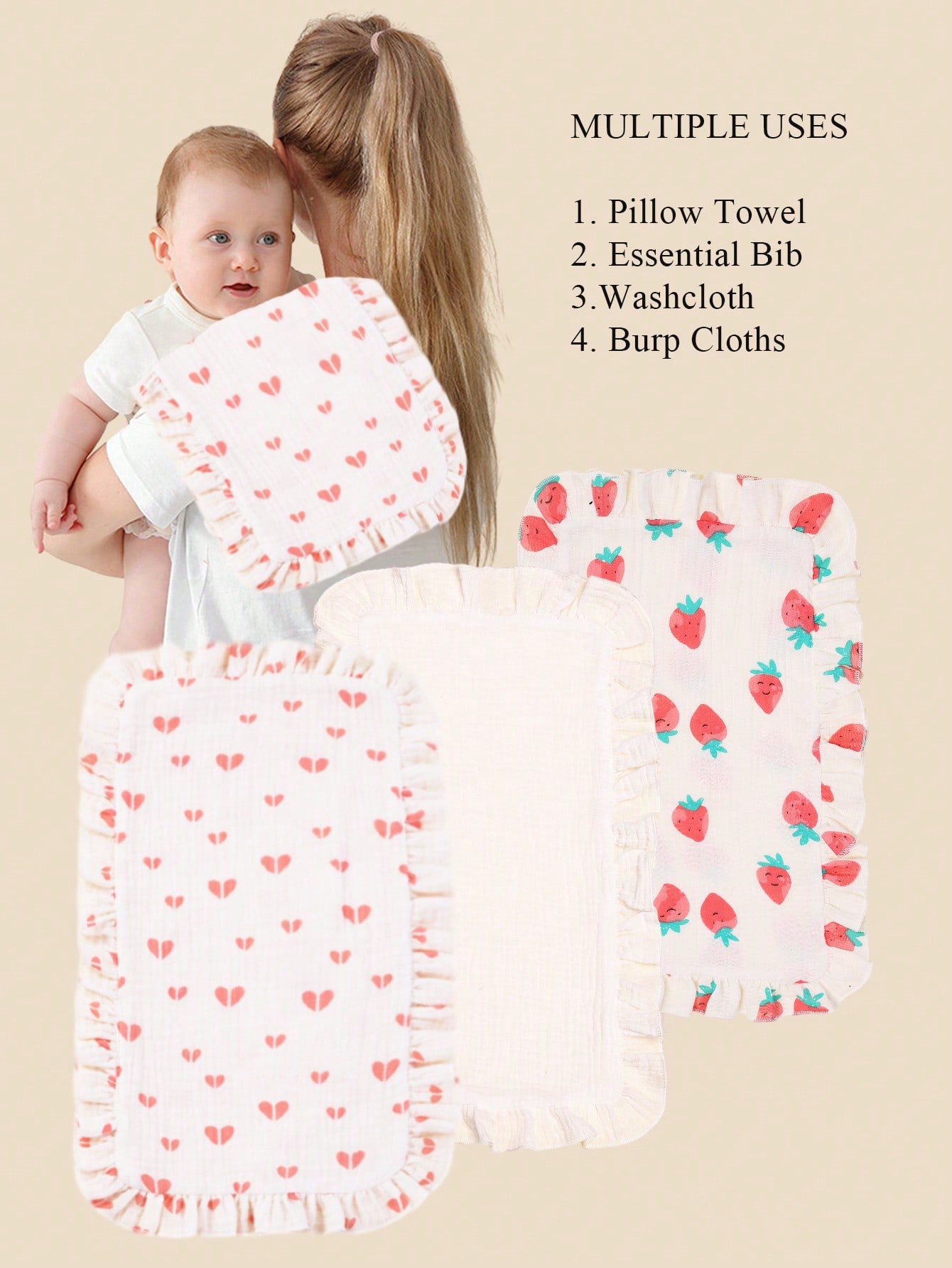 3Pcs/Set Soft Muslin Cotton Ga – Shoulder Pad Set In Bewertung und Preis