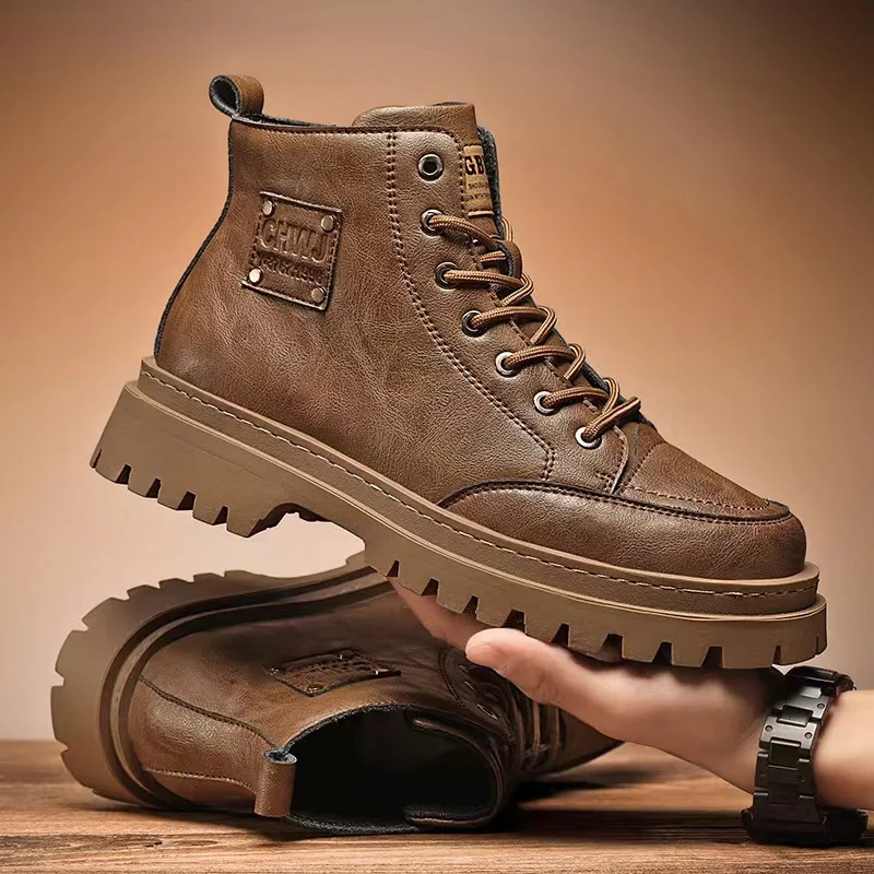 High Quality Men's Boots Platf – Sewing Nylon Bewertung und Preis