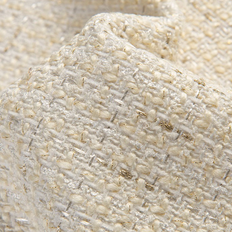 Beige Color and Gold Wire Yarn – Sewing Tweed Fabric Bewertung und Preis