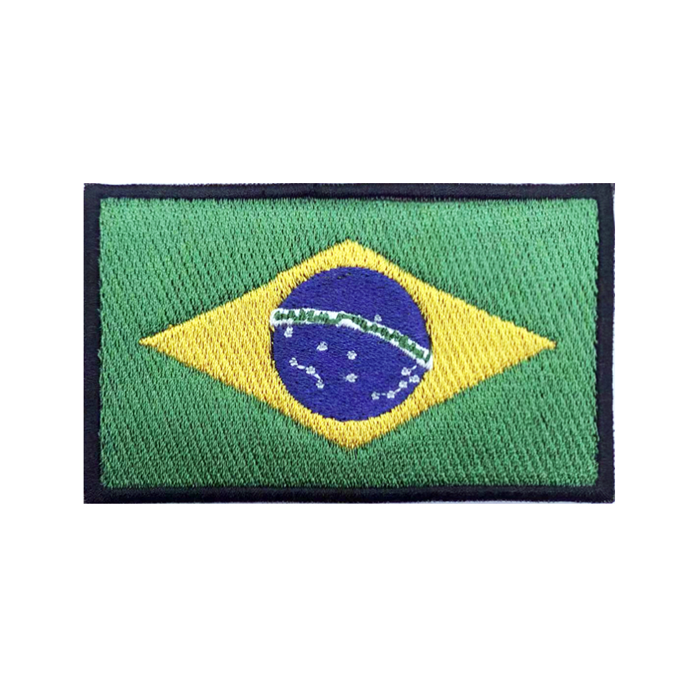 Brazilian flag Brazil Patches  – Velcro Sew On Bewertung und Preis