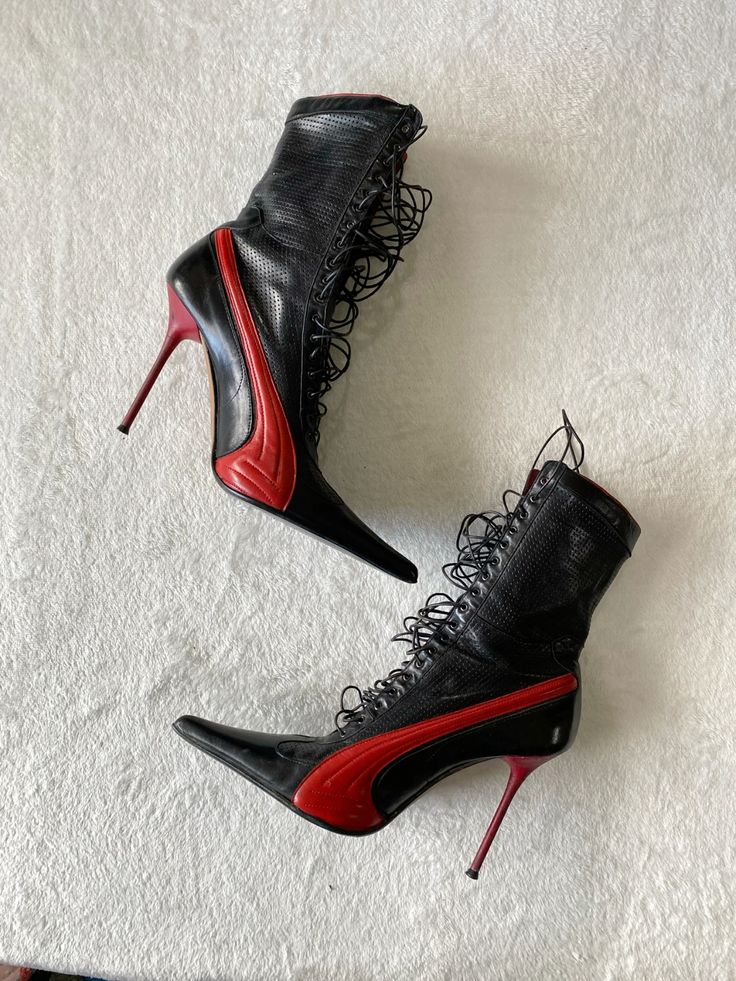 Black and red leather sexy lea – Sewing Nylon Bewertung und Preis