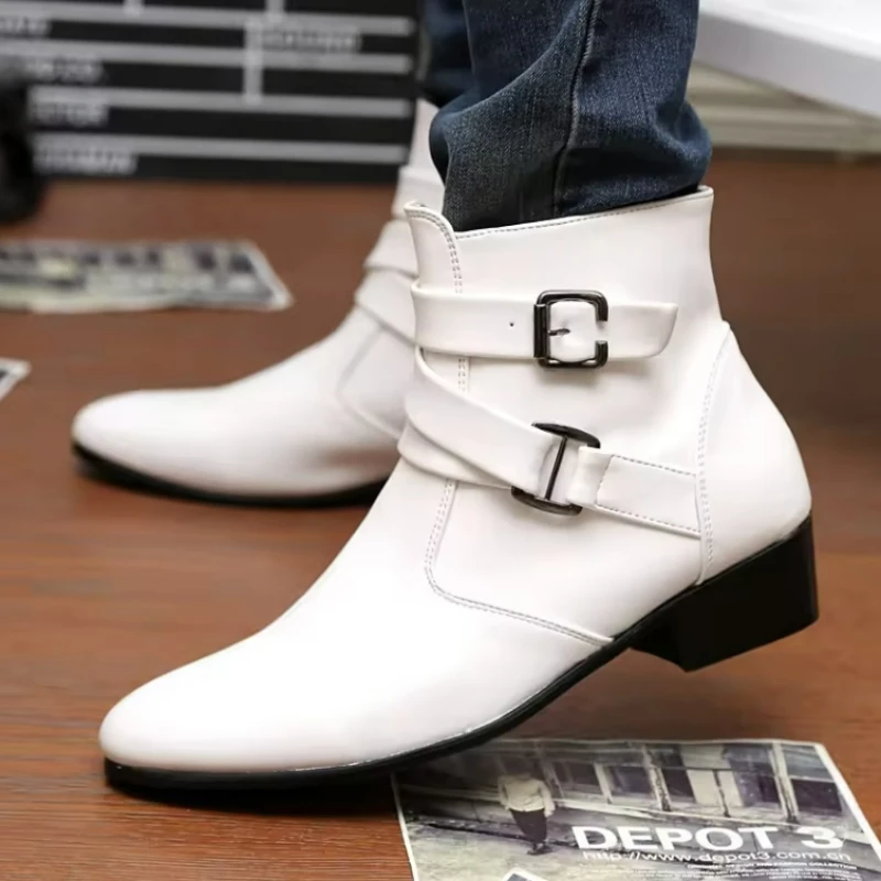 New Men's Boots Leather Chelse – Sewing Nylon Bewertung und Preis