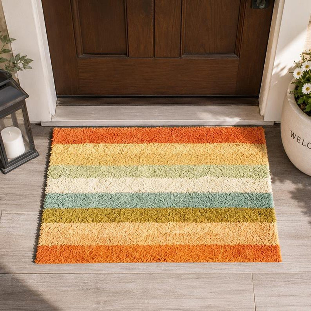 Retro Colorful Stripe Doormat  – Century Textile & Sewing Supply Avenue C North Saskatoon Sk Bewertung und Preis
