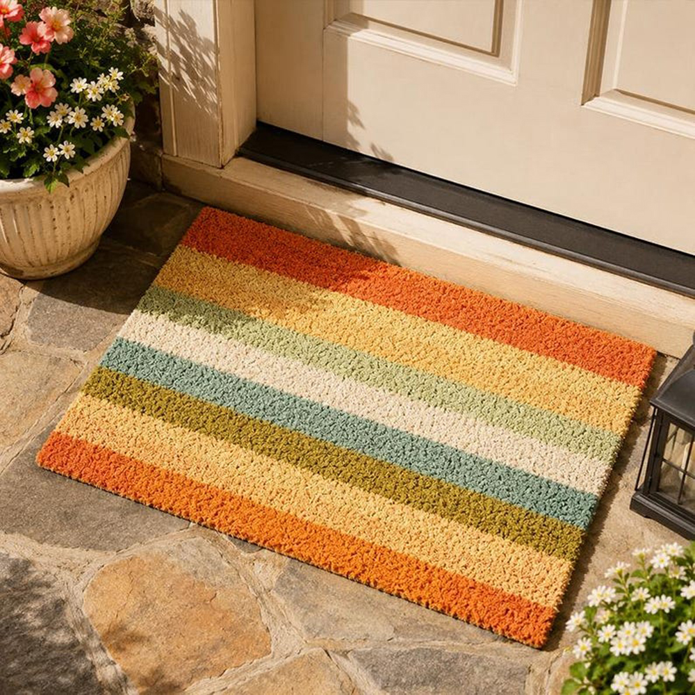 Retro Colorful Stripe Doormat  – Century Textile & Sewing Supply Avenue C North Saskatoon Sk Bewertung und Preis