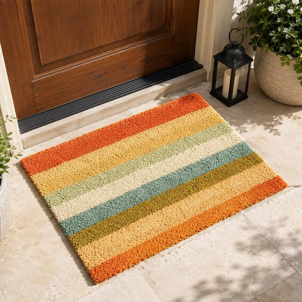 Retro Colorful Stripe Doormat  – Century Textile & Sewing Supply Avenue C North Saskatoon Sk Bewertung und Preis