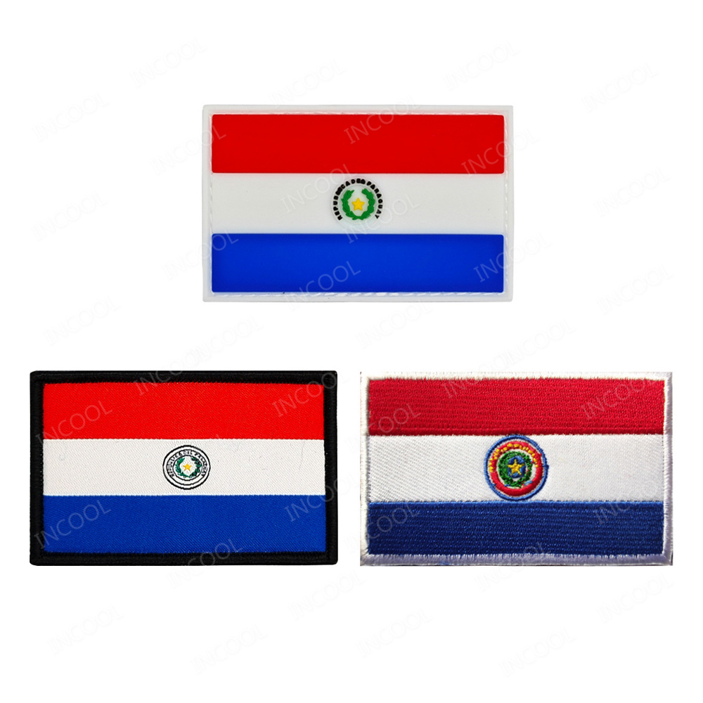 Paraguay Flag Embroidered Patc – Velcro Sew On Bewertung und Preis