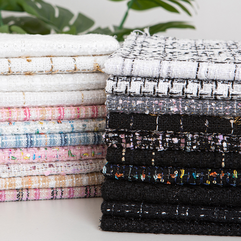 Luxury Tweed Fabric Boucle Fab – Sewing Tweed Fabric Bewertung und Preis