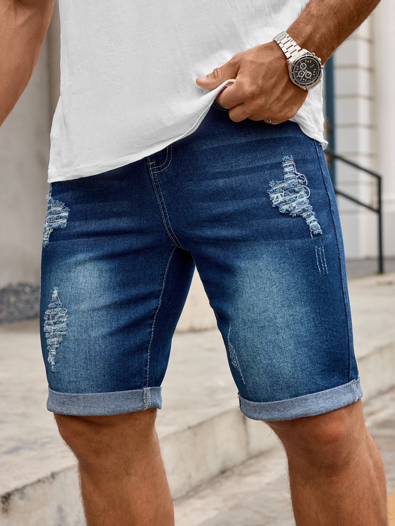 Men Denim Trousers Jeans Short – Sewing Hemming Bewertung und Preis