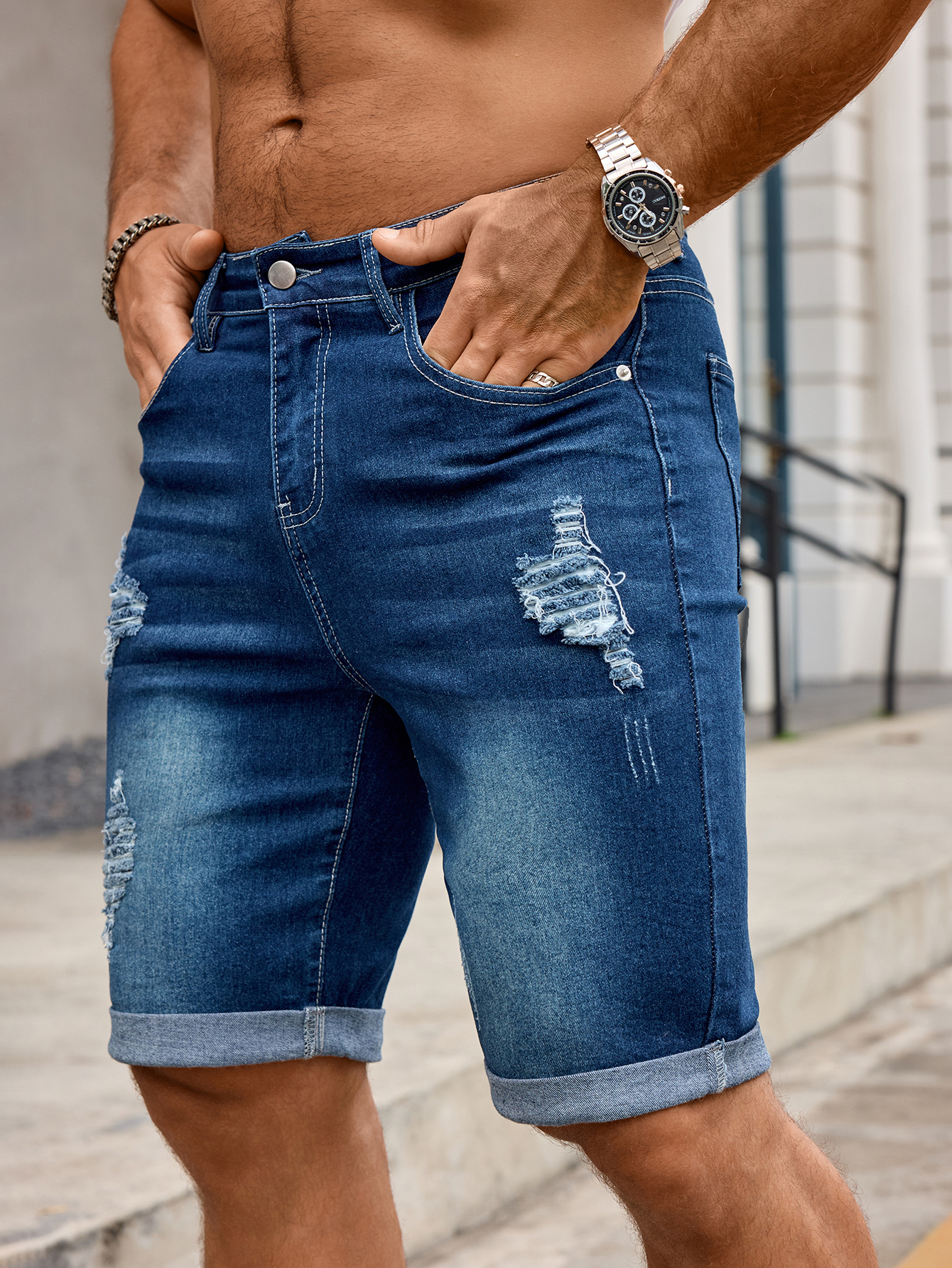 Men Denim Trousers Jeans Short – Sewing Hemming Bewertung und Preis