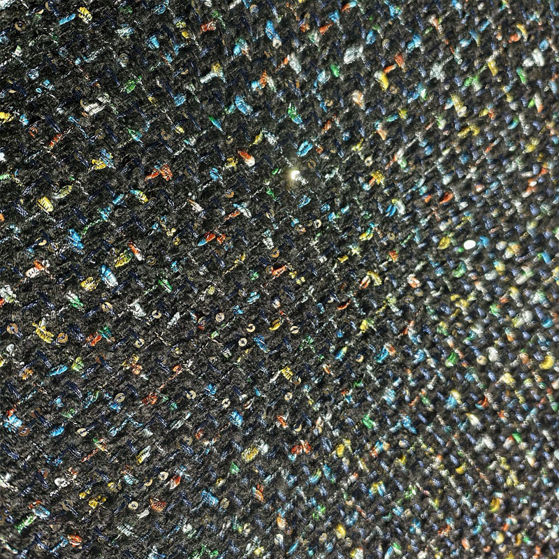 Lattice and Sequin Yarn-Dyed B – Sewing Tweed Fabric Bewertung und Preis