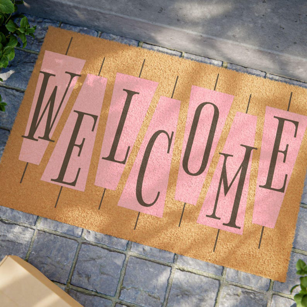 Retro Pink Cute Doormat Welcom – Century Textile & Sewing Supply Avenue C North Saskatoon Sk Bewertung und Preis