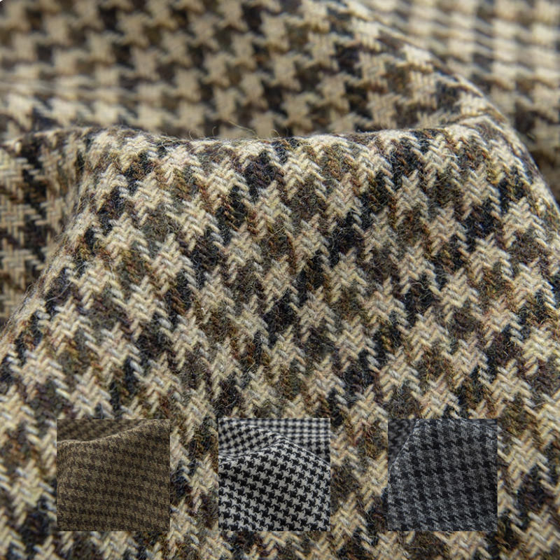 Light Coffee Small Houndstooth – Sewing Tweed Fabric Bewertung und Preis