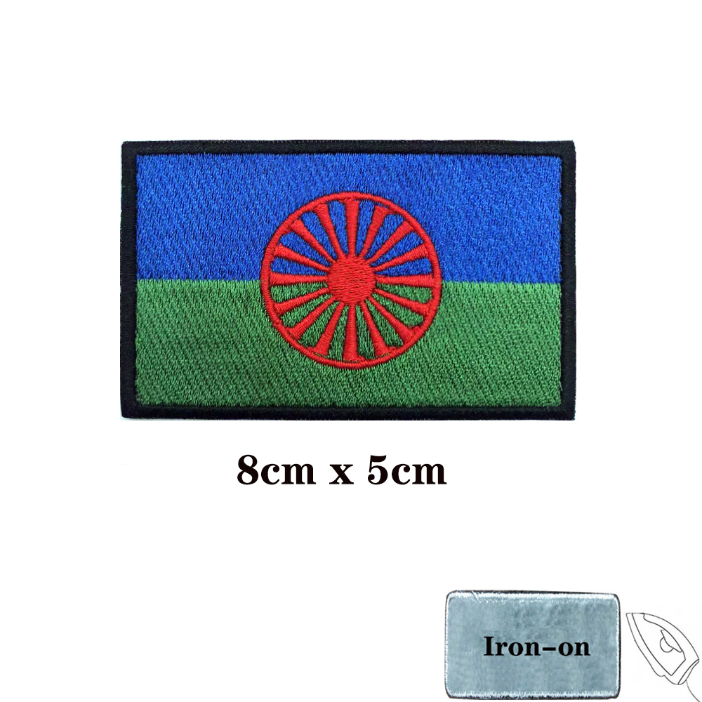 Rom Gypsy Flag Of The Romani   – Velcro Sew On Bewertung und Preis
