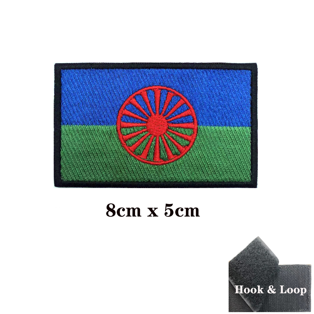 Rom Gypsy Flag Of The Romani   – Velcro Sew On Bewertung und Preis