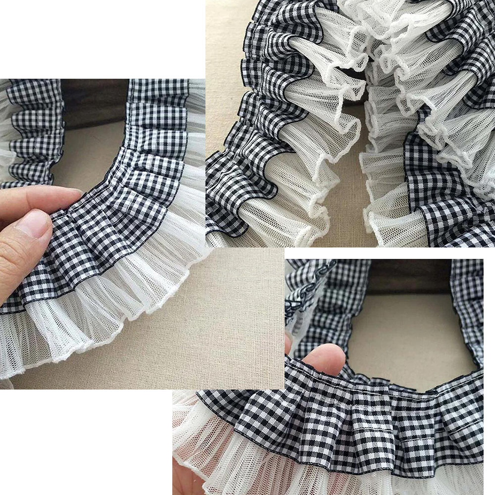 7CM Wide Plaid Pleated Cloth T – Textile And Sewing Supply Bewertung und Preis