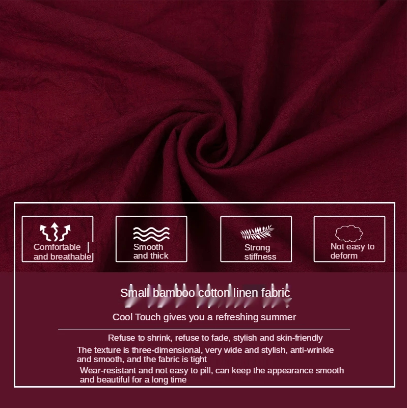 Thin Bamboo Linen Cotton Fabri – Vintage Sewing Textile Bewertung und Preis