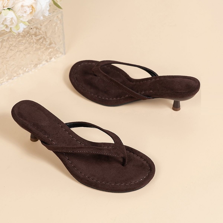 New Faux Suede Heeled Thong Sa – Sewing New Bewertung und Preis