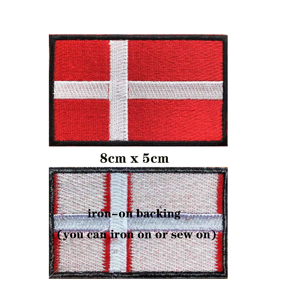 1PC Danish Flag Denmark Embroi – Velcro Sew On Bewertung und Preis