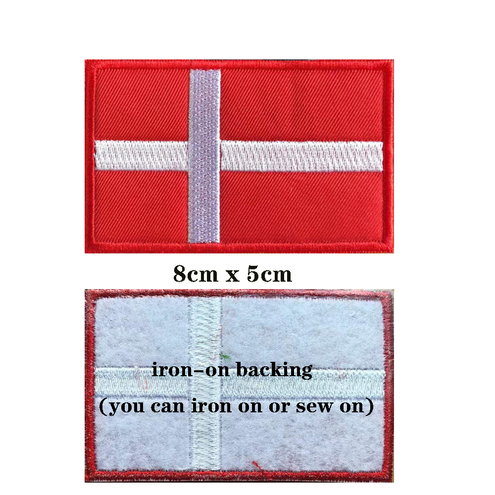 1PC Danish Flag Denmark Embroi – Velcro Sew On Bewertung und Preis