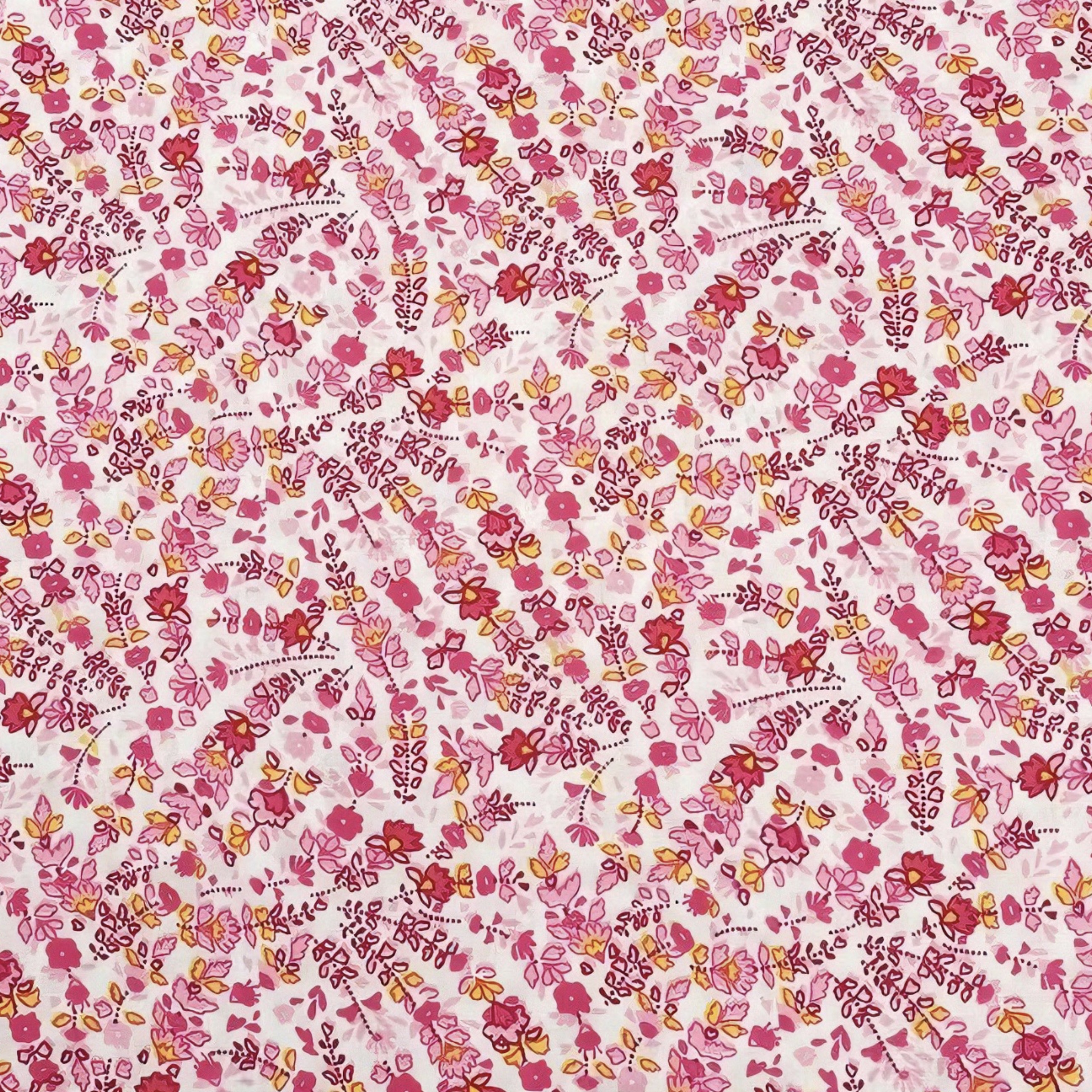 Vintage Floral Printed Fabric  – Vintage Sewing Textile Bewertung und Preis
