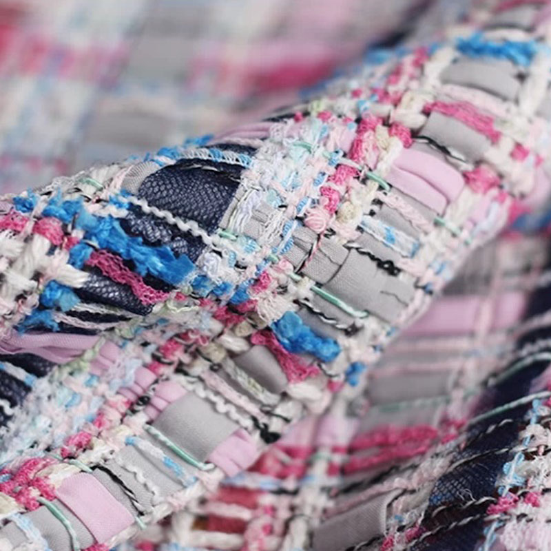 Luxury Pink & Blue Stripe Twee – Sewing Tweed Fabric Bewertung und Preis