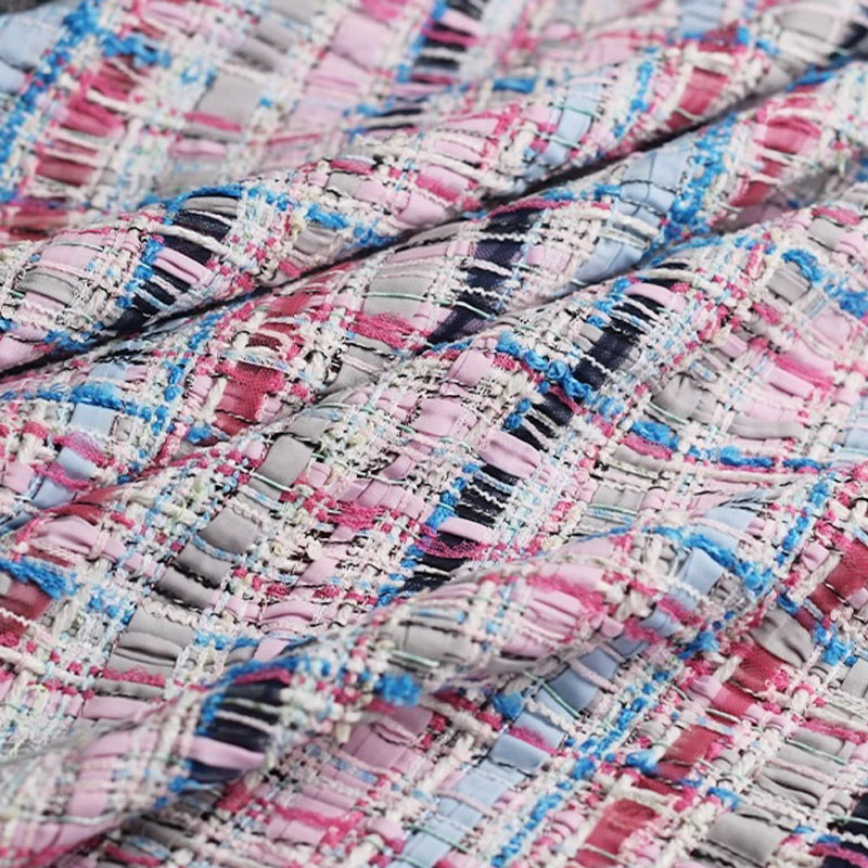Luxury Pink & Blue Stripe Twee – Sewing Tweed Fabric Bewertung und Preis