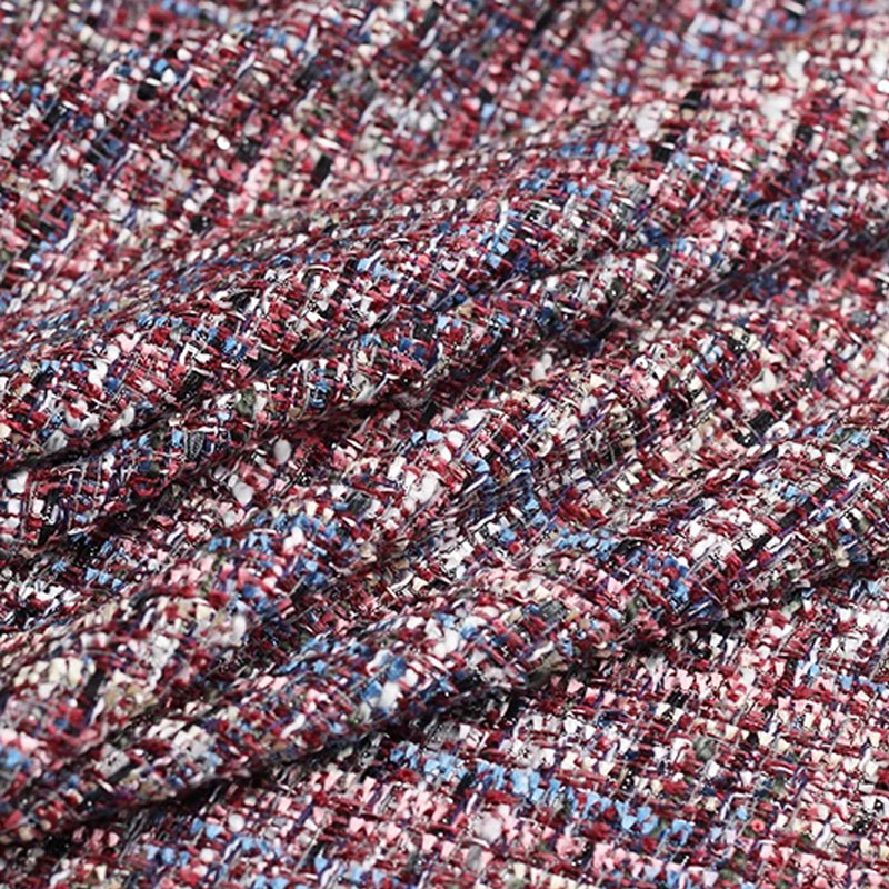 Wine Red and Colorful Ribbon Y – Sewing Tweed Fabric Bewertung und Preis